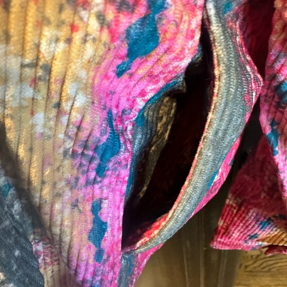 Savanna Jane Multicolor Button Down Jacket with Pockets - Size Large - Picture 7 of 11